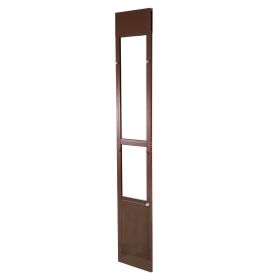 Dog Door for Sliding Glass Door, 75 7/8 to 80 11/16 in Adjustable Height, Aluminum Alloy Frame with Rotating Hinges, Lock Design (Curtain Size: Size L, size: Door Height (75-81 inch))